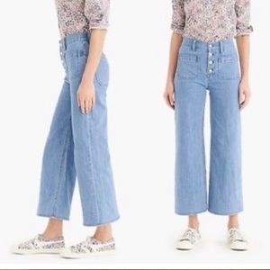 J. Crew Big Sur wide leg crop jeans